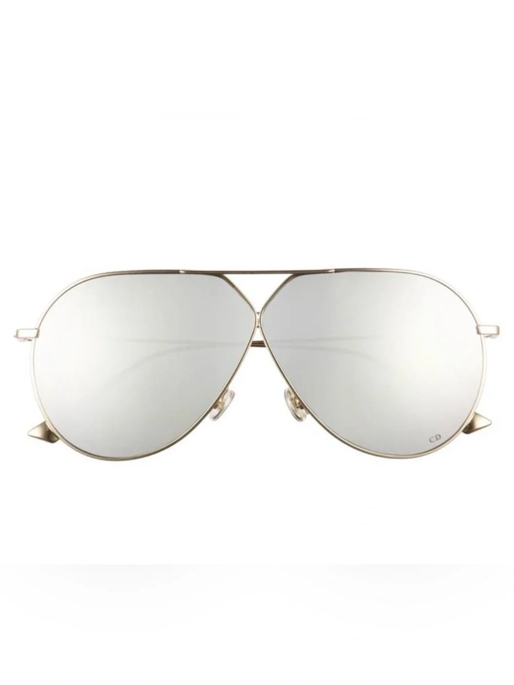 Christian DIOR Aviator Metal Frame Sunglasses in Silver